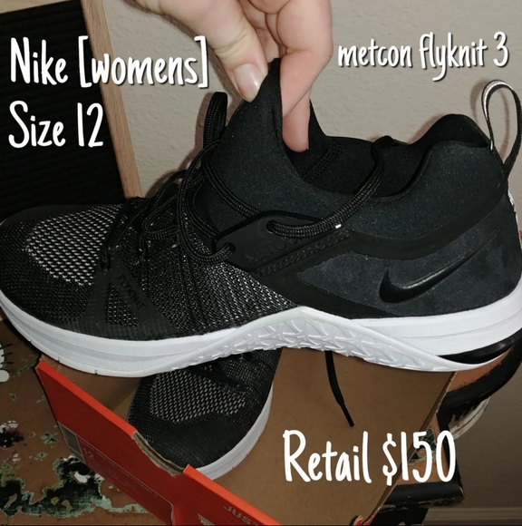 NEW Nike | Black White Metcon 3 Sneakers Athletic Training Shoes 12 Women's - Picture 1 of 11